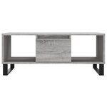 vidaXL Table basse Sonoma gris 90x50x36 5 cm Bois d'ingénierie