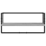 vidaXL Ensemble d'étagères murales avec barres 4 Pièces sonoma gris