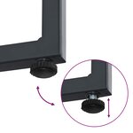 vidaXL Ensemble de canapé de jardin 3 Pièces Noir et anthracite Acier
