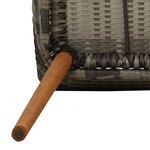 vidaXL Ensemble de salle à manger de jardin 5 pièces en Gris Poly Rattan