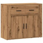 vidaXL Buffet chêne artisanal 80x33x70 cm bois d'ingénierie