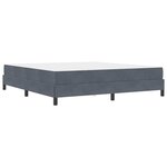 vidaXL Lit boxspring avec matelas Gris foncé 180 x 200 cm Velours