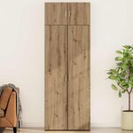 vidaXL Armoire de rangement 3 Pièces Chêne artisanal