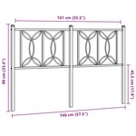 vidaXL Tête de lit métal noir 140 cm