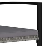 vidaXL Chaises à manger de jardin lot de 4 Résine tressée Gris