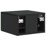 vidaXL Cabinet de chevet mural 2 pc Noir 33 x 34 5 x 20 cm