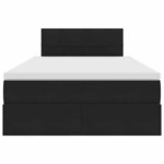 vidaXL Lit avec des lumières à LED Noir 120 x 200 cm Velours