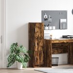 vidaXL Buffet chêne fumé Chêne fumé Bois Grand Buffet chêne fumé