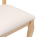 vidaXL Chaises à manger coussins 2 Pièces naturel bois massif caoutchouc