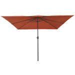 vidaXL Parasol de jardin Rouge  Noir 295 x 295 x 245 cm