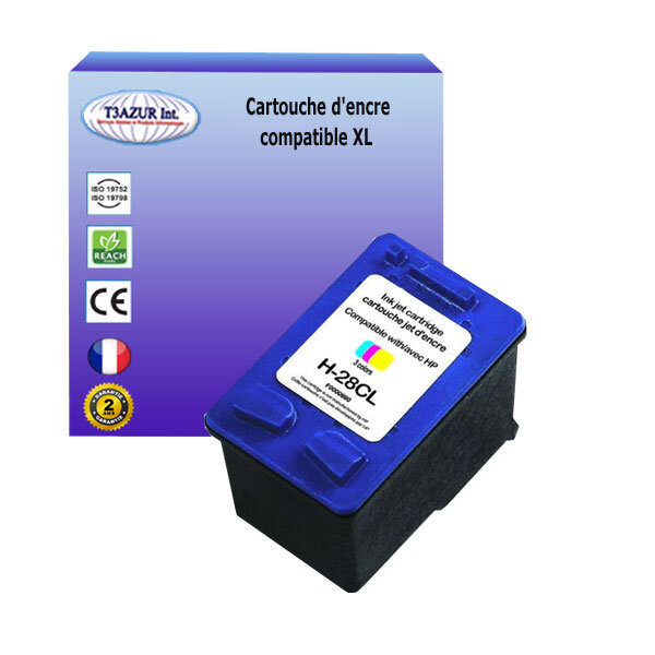 Cartouche compatible avec HP Deskjet 3300, 3320, 3322, 3323, 3325 remplace HP 28 -  Couleur - 18ml - T3AZUR