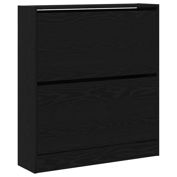 vidaXL Cabinet à chaussures avec étagère Chêne noir 80 x 21 x 87 5 cm