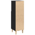 Armoire de salle de bain vidaXL en chêne noir 30x30x100 cm en bois d'ingénierie