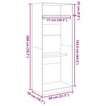 vidaXL Garde-robe blanc 80x50x200 cm bois d'ingénierie
