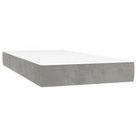 vidaXL Sommier à lattes de lit avec matelas LED gris clair 120x190 cm