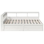 vidaXL Lit bibliothèque sans matelas blanc 180x200 cm bois pin massif