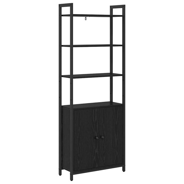 vidaXL Bibliothèque Chêne noir 60 x 24 x 161 cm Bois d'ingénierie