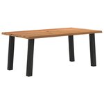 vidaXL Table à manger marron clair bois de chêne massif rectangulaire