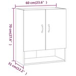 vidaXL Armoire murale Chêne sonoma 60x31x70 cm Bois d'ingénierie