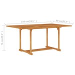 Salon de jardin meuble d'extérieur ensemble de mobilier 5 pièces bois de teck massif 02_0016574