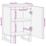vidaXL Armoire de salle de bain avec stockage Naturel 38 x 33 x 58 cm