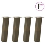vidaXL Pieds de table basse 4 pièces Acier naturel 30 cm Acier