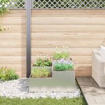 vidaXL Cache-pot de jardin Argent 80 x 80 x 48 cm Acier galvanisé