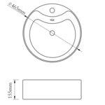 vidaXL Lavabo à trou de trop-plein/robinet céramique Blanc Rond