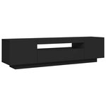 vidaXL Meuble TV avec lumières LED noir 160x35x40 cm