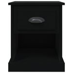 vidaXL Table de chevet noir 39x39x47 5 cm bois d’ingénierie