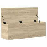 vidaXL Boîte de rangement chêne sonoma 102x35x35 cm bois d'ingénierie