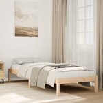 vidaXL Cadre de lit extra long sans matelas 90x220 cm bois massif pin