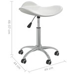Chaise fauteuil siège de bureau informatique étude similicuir blanc 02_0023987