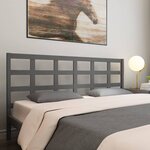 vidaXL Tête de lit Gris 205 5x4x100 cm Bois massif de pin