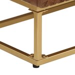 vidaXL Buffet noir 55x30x76 cm bois massif de manguier et fer