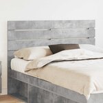 vidaXL Tête de lit Gris béton 150 cm Bois d'ingénierie