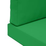 vidaXL Coussin de canapé d'extérieur 3 Pièces Vert Polyester