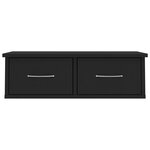 vidaXL Étagère murale avec tiroirs noir 60x26x18 5cm Bois d'ingénierie
