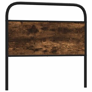 vidaXL Tête de lit chêne fumé 107 cm acier et bois d'ingénierie