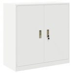 vidaXL Armoire de rangement Blanc 90 x 40 x 90 cm Acier