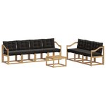 vidaXL Ensemble de canapés d'extérieur 8 pc Blanc et noir
