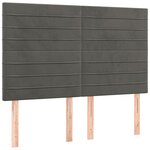 vidaXL Sommier à lattes de lit et matelas Gris foncé 140x200cm Velours