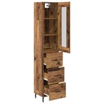 vidaXL Haut Armoire Bois Ancien 34 5 x 34 x 180 cm Bois d'ingénierie
