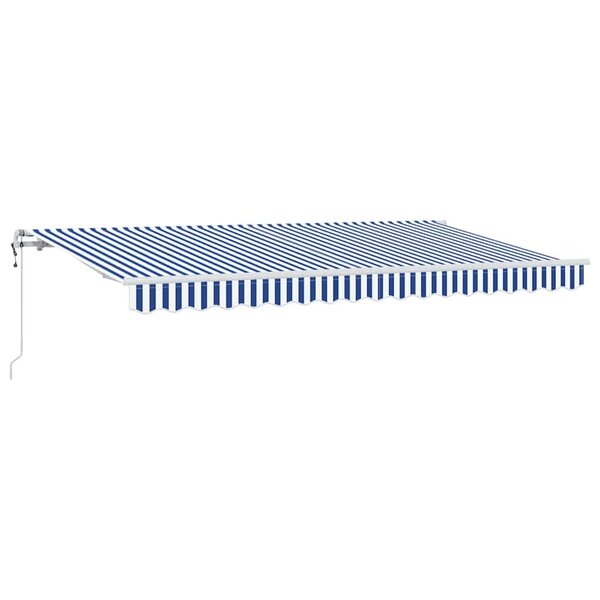vidaXL Auvent Rétractable Bleu 350 x 200 cm tissu