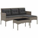 vidaXL Ensemble de canapé de jardin avec coussin 2 Pièces polyrotin