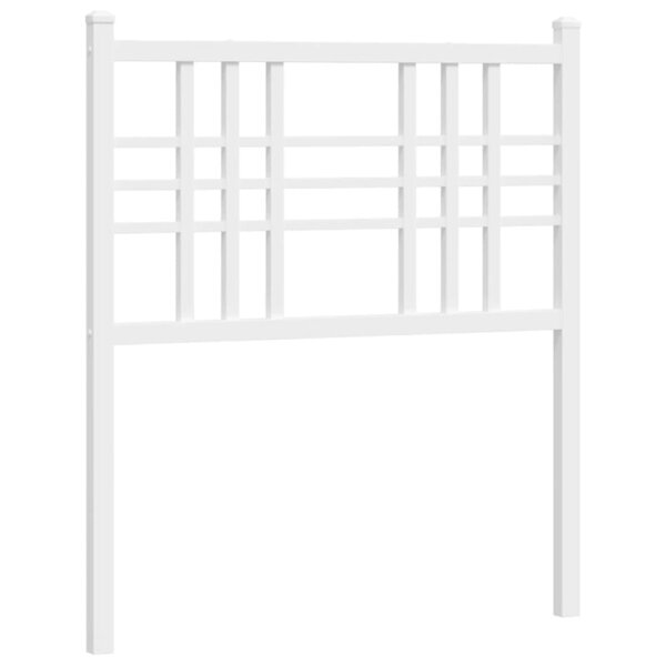 vidaXL Tête de lit métal blanc 80 cm