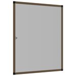 vidaXL Moustiquaire pour fenêtres Marron 80x100 cm