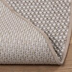 vidaXL Tapis de surface Rond HUARTE Crème et Taupe Ø 160 CM Polyester