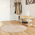 vidaXL Coureur de Tapis MARSA Beige 120 x 120 cm Polyester et PVC