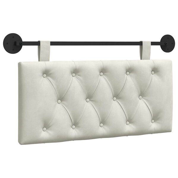 vidaXL Tête de lit suspendue Crème Velours